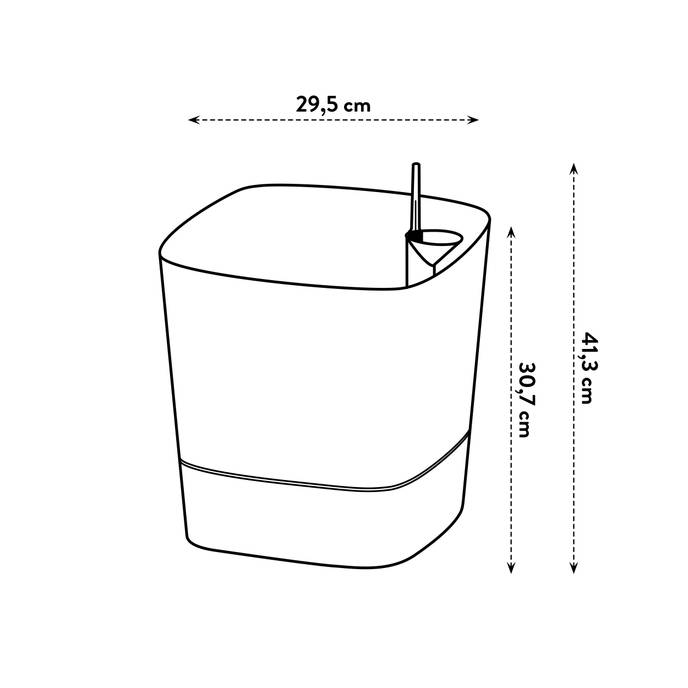 greensense aqua care quadrat 30cm light beton
